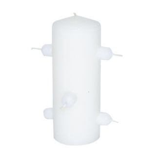 Velón 7 Mechas Color BLANCO